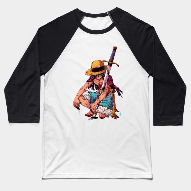 King Luffy Baseball T-Shirt by prince_rours